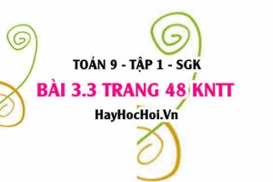 Bài 3.3 trang 48 Toán 9 tập 1 Kết nối tri thức